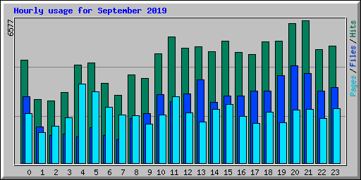 Hourly usage for September 2019