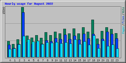 Hourly usage for August 2022