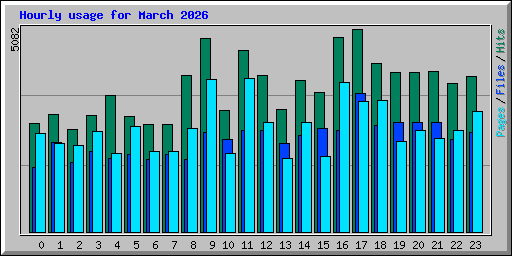 Hourly usage for March 2026