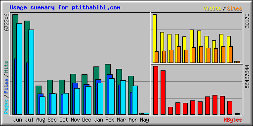 Usage summary for ptithabibi.com
